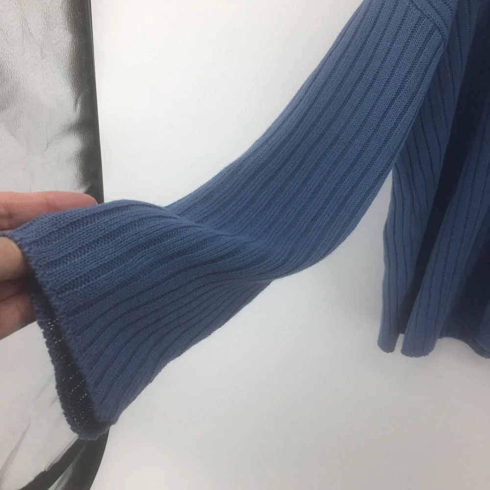 Nasty Gal Boxy Lightweight Blue/Gray Sweater NWT